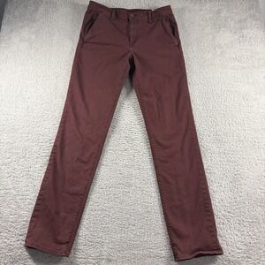 Rag & Bone Fit 2 Slim Chinos Pants Mens 30 Cotton Blend Rum Raisin Burgundy